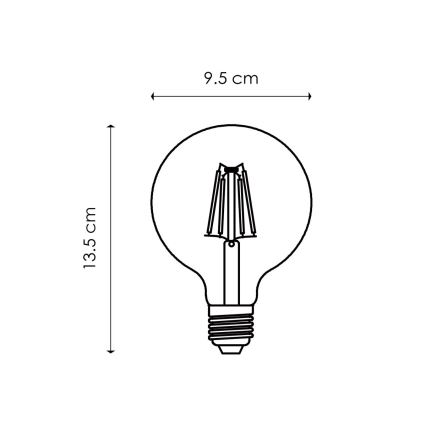 Ampoule à intensité variable LED VINTAGE EDISON G95 E27/4W/230V 2700K