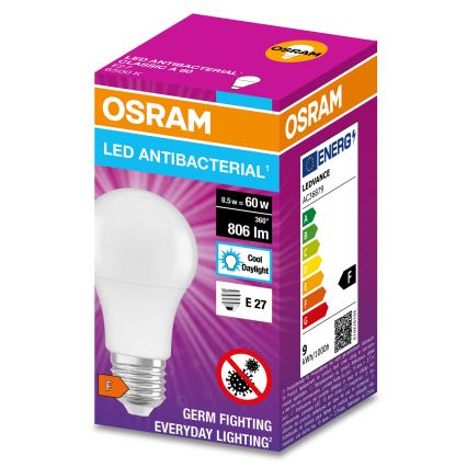 Ampoule antibactérienne LED A60 E27/8,5W/230V 6500K - Osram