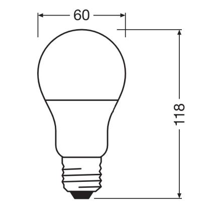 Ampoule antibactérienne LED A75 E27/10W/230V 2700K - Osram