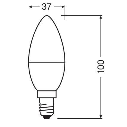 Ampoule antibactérienne LED B40 E14/4,9W/230V 2700K - Osram