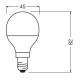 Ampoule antibactérienne LED P40 E14/4,9W/230V 2700K - Osram