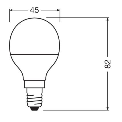 Ampoule antibactérienne LED P40 E14/4,9W/230V 2700K - Osram