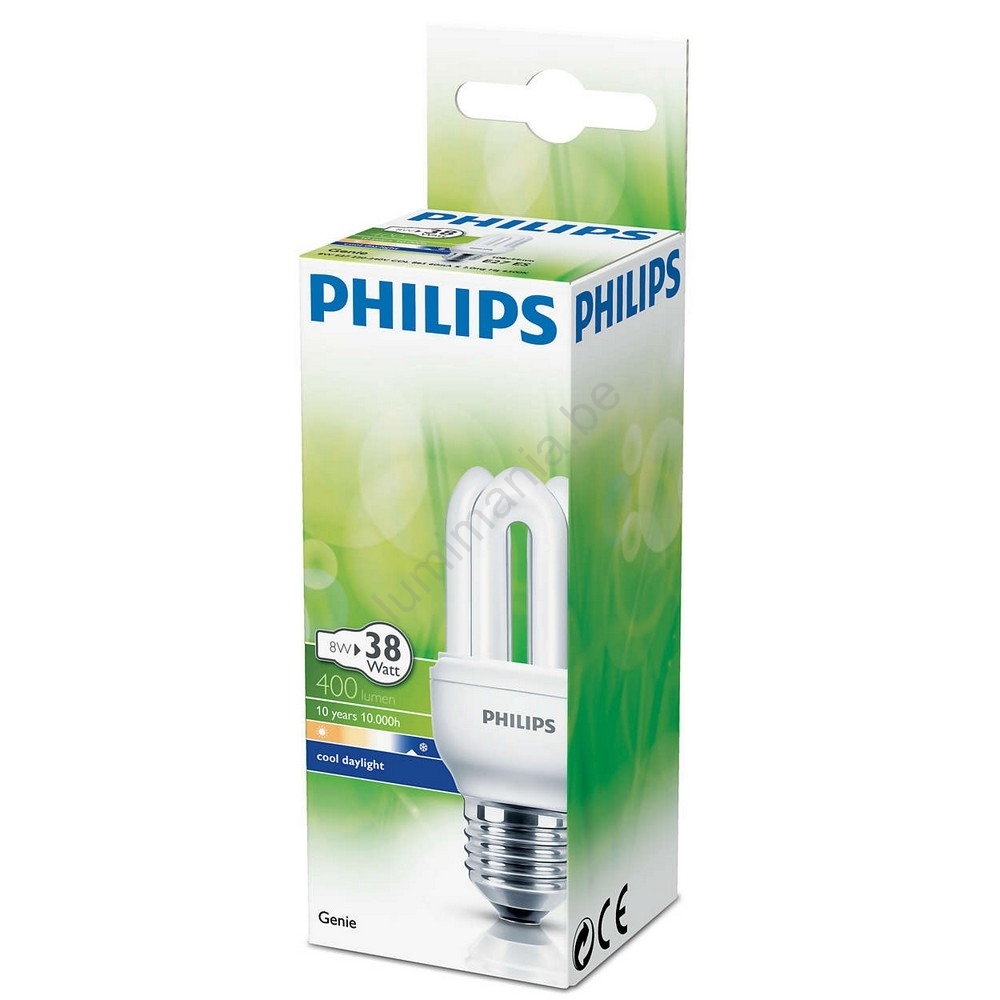 Ampoule basse consommation Philips E27/8W/230V 400lm 6500K Lumimania