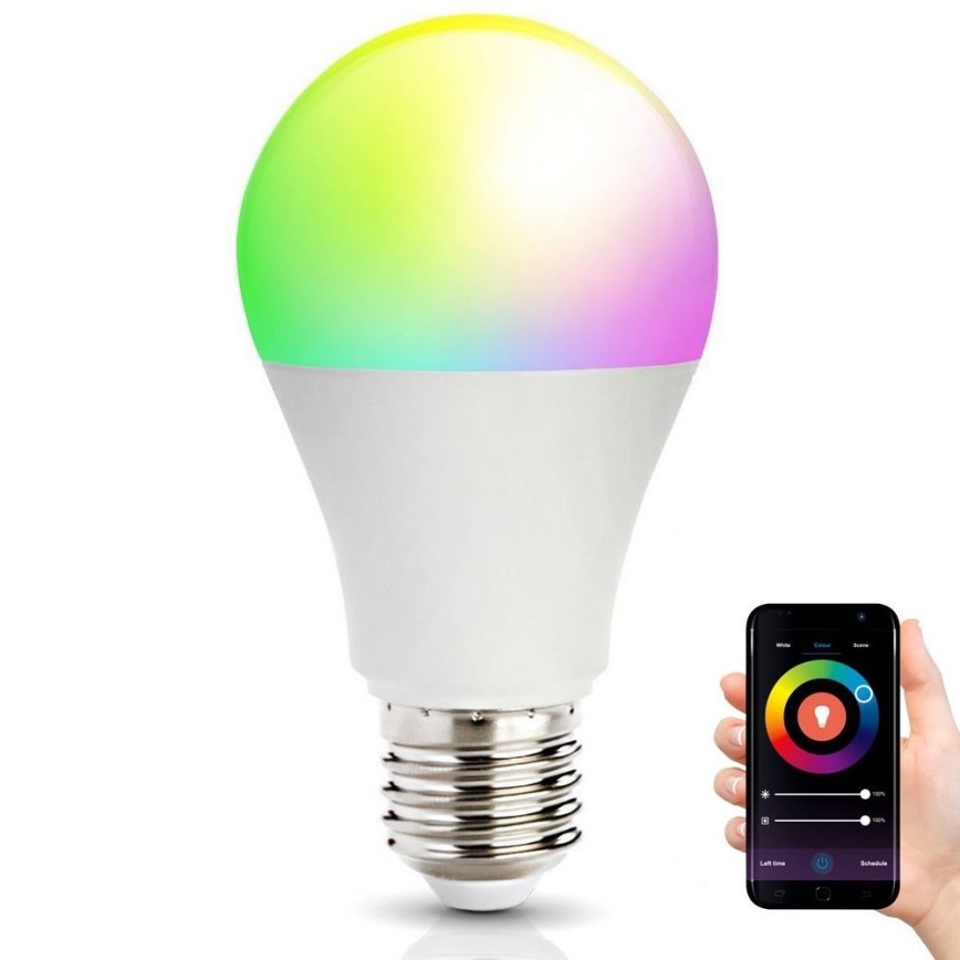 Ampoule LED connectée E27 RGB et dimmable via application mobile