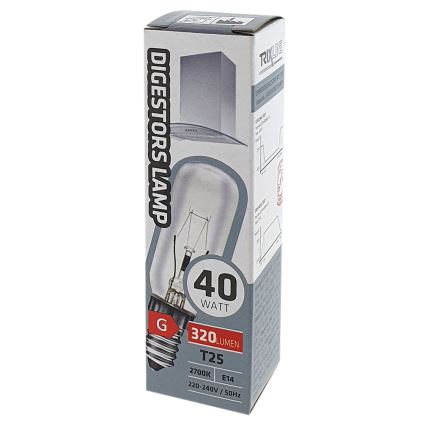 Ampoule de hotte T25 E14/40W/230V 2700K
