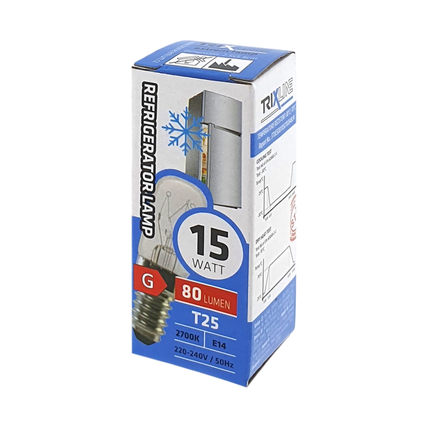 Ampoule de réfrigérateur T25 E14/15W/230V 2700K