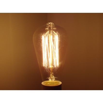 Ampoule décorative industrielle à intensité variable SELEBY ST64 E27/40W/230V 2200K