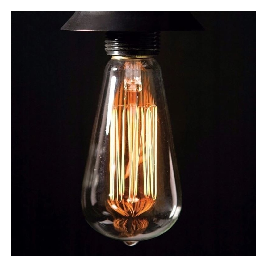 Ampoule décorative industrielle à intensité variable SELEBY ST64 E27/40W/230V 2200K