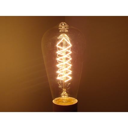 Ampoule décorative industrielle à intensité variable SELEBY ST64 E27/40W/230V 2200K