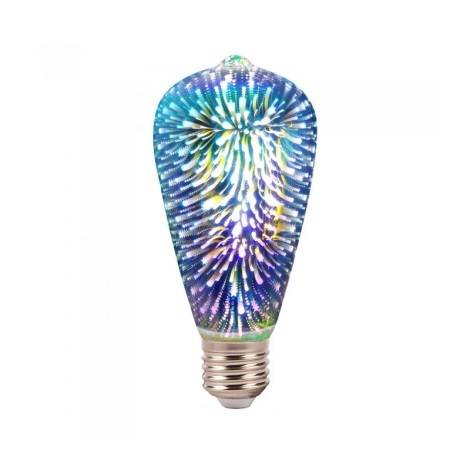 Ampoule décorative LED 3D FILAMENT ST64 E27/3W/230V 3000K