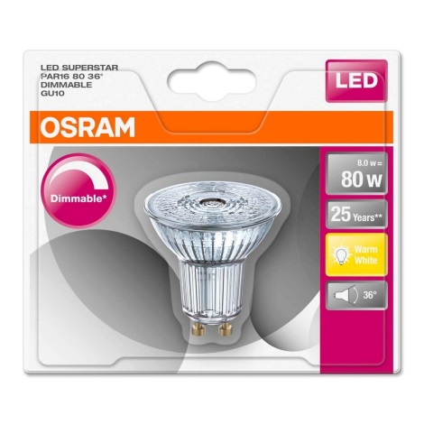 Ampoule dimmable LED GU10/7,2W/230V 2700K - Osram