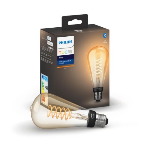 Ampoule dimmable LED Philips Hue WHITE FILAMENT ST72 E27/7W/230V 2100K