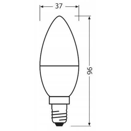 Ampoule en plastique recyclé B40 E14/4,9W/230V 2700K - Ledvance