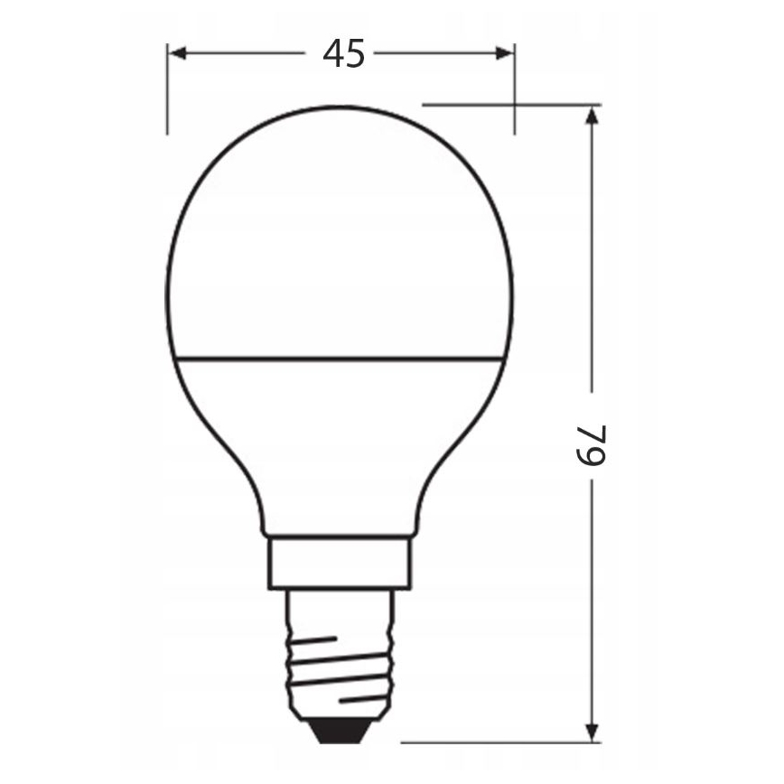 Ampoule en plastique recyclé P45 E14/4,9W/230V 2700K - Ledvance