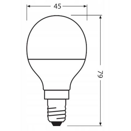 Ampoule en plastique recyclé P45 E14/4,9W/230V 4000K - Ledvance