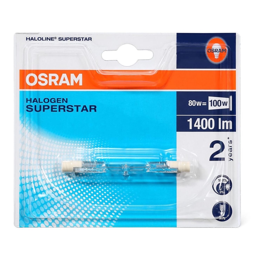 Ampoule halogène HALOLINE R7s/80W/230V 2900K - Osram 75 mm