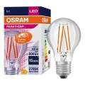Ampoule LED à capteur crépusculaire CLASSIC FILAMENT A60 E27/7,3W/230V 2700K - Osram