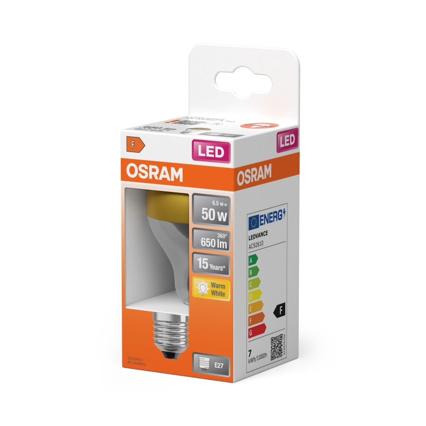 Ampoule LED à dôme miroir FILAMENT E27/6,5W/230V 2700K dorée - Osram