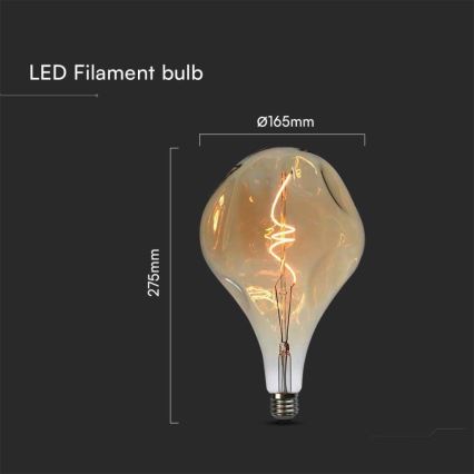 Ampoule LED à filament A165 E27/4W/230V 1800K