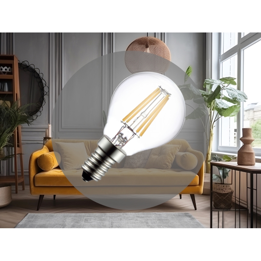 Ampoule LED à filament G45 E14/6W/230V 4000K