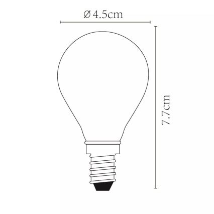 Ampoule LED à intensité modulable P45 E14/4W/230V - Lucide 49022/04/60