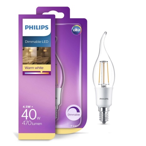 Ampoule LED à intensité modulable Philips BA38 E14/5W/230V 2700K