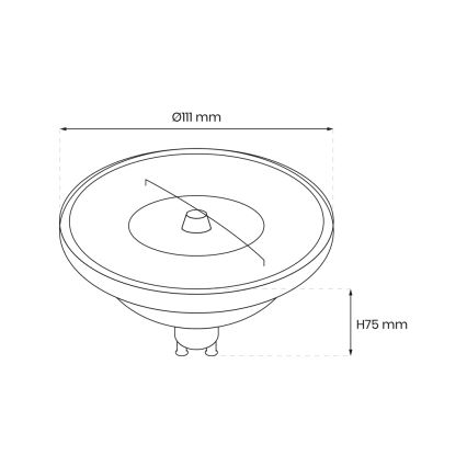 Ampoule LED à intensité variable AR111 GU10/10,5W/230V 4000K