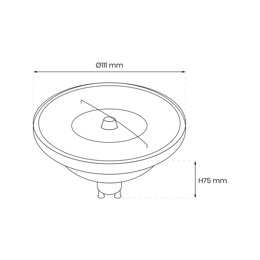 Ampoule LED à intensité variable AR111 GU10/10,5W/230V 4000K
