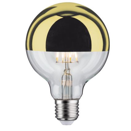 Ampoule LED à intensité variable avec tête miroir GLOBE G95 E27/6,5W/230V 2700K doré - Paulmann 28675