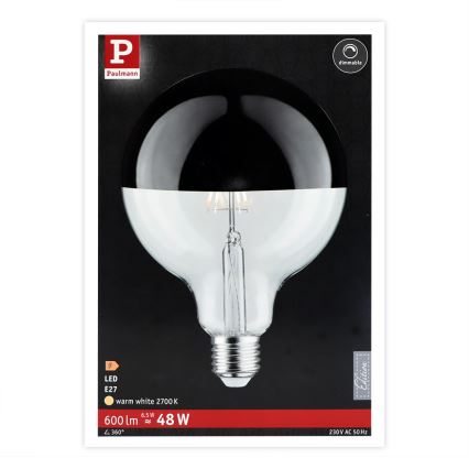 Ampoule LED à intensité variable avec tête miroir GLOBE E27/6,5W/230V 2700K - Paulmann 28680