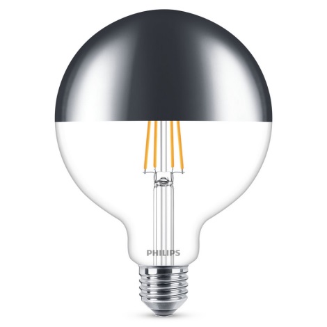 Ampoule LED à intensité variable avec une tête miroir sphérique MODERN Philips E27/8W/230V 2700K