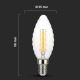 Ampoule LED à intensité variable FILAMENT E14/4W/230V 3000K