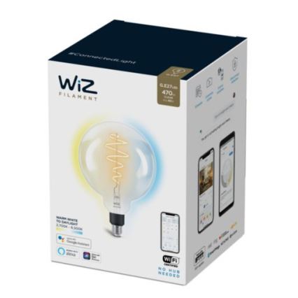 Ampoule LED à intensité variable FILAMENT G200 E27/6,5W/230V 2700-6500K CRI 90 Wi-Fi - WiZ