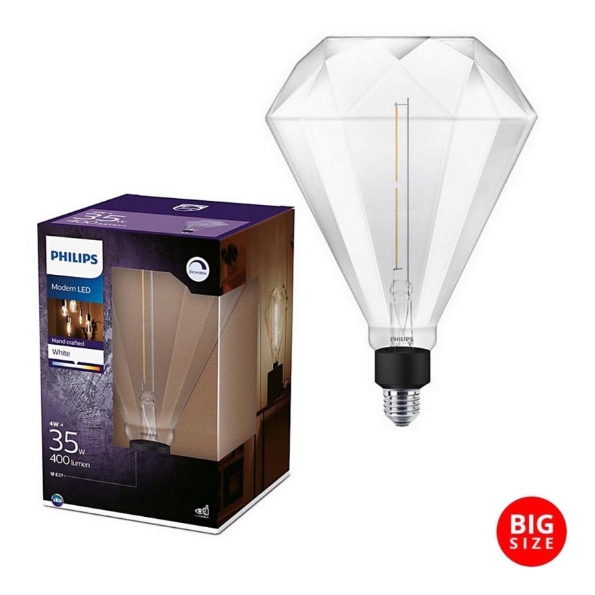 Ampoule LED à intensité variable Philips E27/4W/230V 3000K