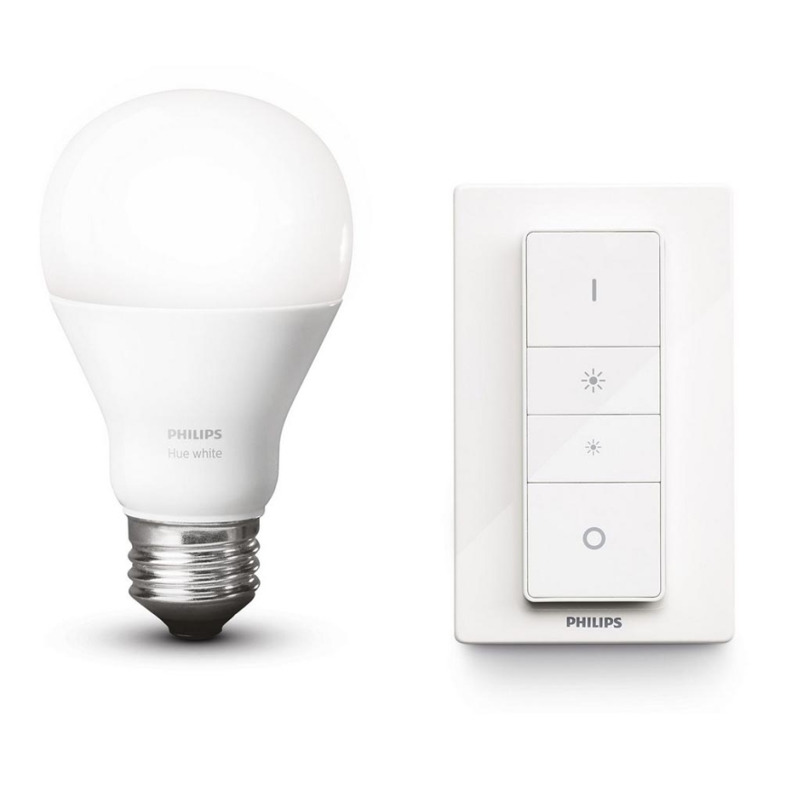 Ampoule LED à intensité variable Philips Hue WHITE A60 E27/9,5W/230V 2700K + télécommande