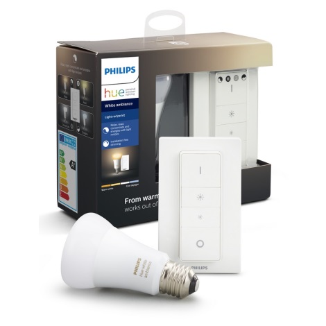Ampoule LED à intensité variable Philips Hue WHITE AMBIANCE 1xE27/8,5W/230V 2200-6500K + télécommande
