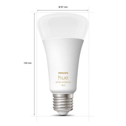 Ampoule LED à intensité variable Philips Hue WHITE AMBIANCE E27/13W/230V 2200-6500K