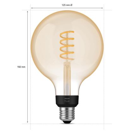 Ampoule LED à intensité variable Philips Hue WHITE AMBIANCE G125 E27/7W/230V 2200-4500K