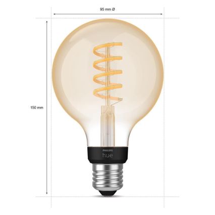 Ampoule LED à intensité variable Philips Hue WHITE AMBIANCE G93 E27/7W/230V 2200-4500K