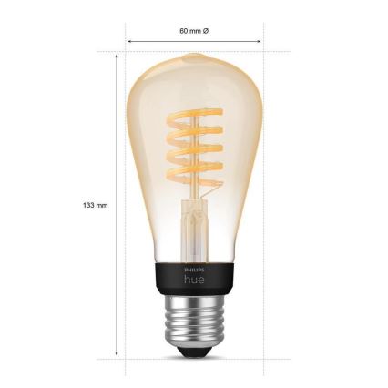 Ampoule LED à intensité variable Philips Hue WHITE AMBIANCE ST64 E27/7W/230V 2200-4500K