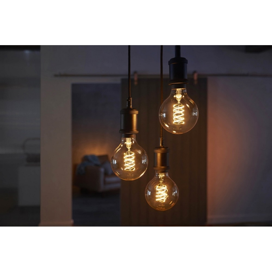 Ampoule LED à intensité modulable Philips HUE WHITE FILAMENT G93 E27/7W/230V