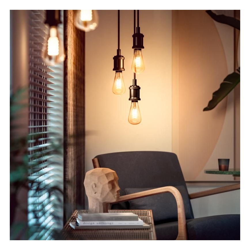 Ampoule LED à intensité variable Philips Hue WHITE FILAMENT ST72 E27/7W/230V 2100K