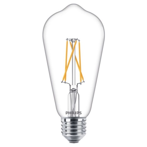 Ampoule LED à intensité variable Philips ST64 E27/8,5W/230V 2200-2700K