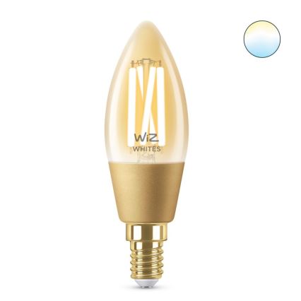 Ampoule LED à intensité variable VINTAGE FILAMENT C35 E14/4,9W/230V 2000-5000K CRI 90 Wi-Fi - WiZ