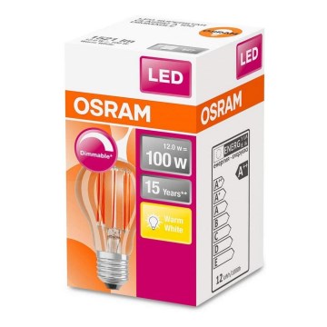 Ampoule LED à intensité variable VINTAGE E27/12W/230V 2700K - Osram