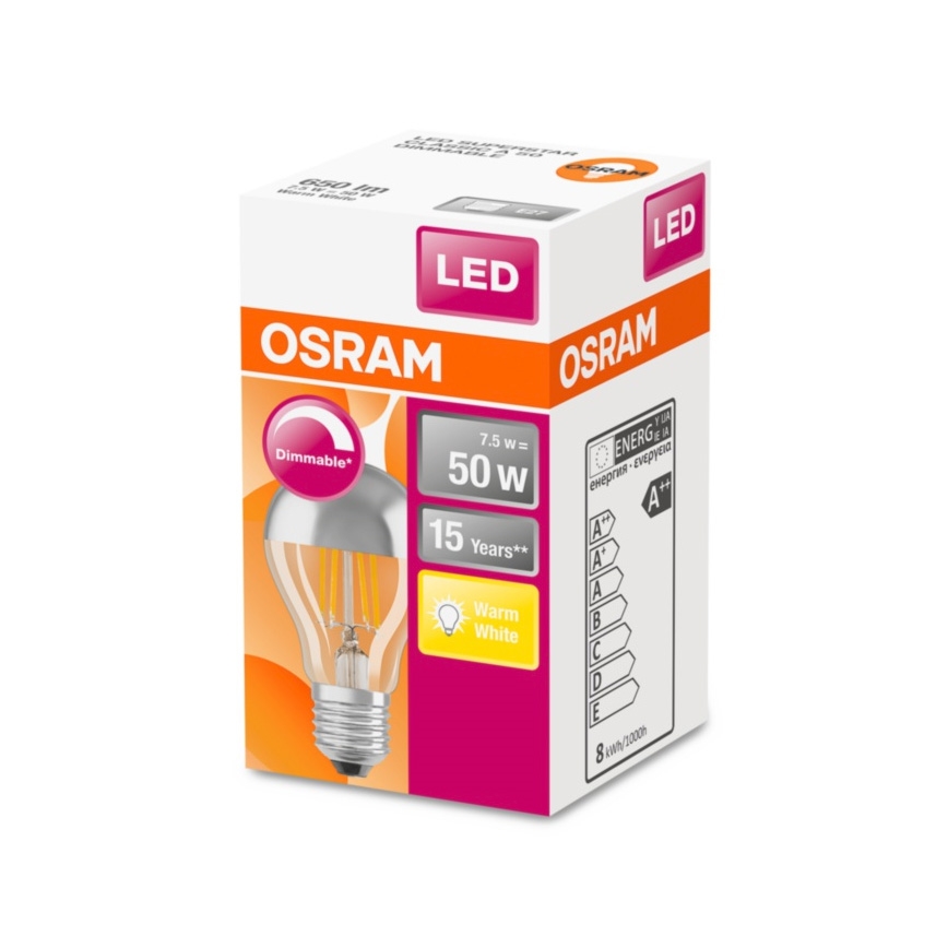 Ampoule LED à intensité variable VINTAGE E27/7,5W/230V 2700K - Osram