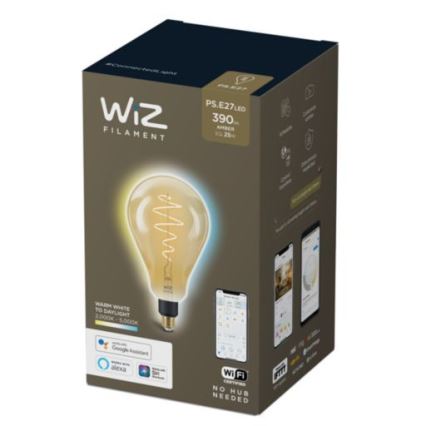 Ampoule LED à intensité variable VINTAGE FILAMENT PS160 E27/6,5W/230V 2000-5000K CRI 90 Wi-Fi -WiZ