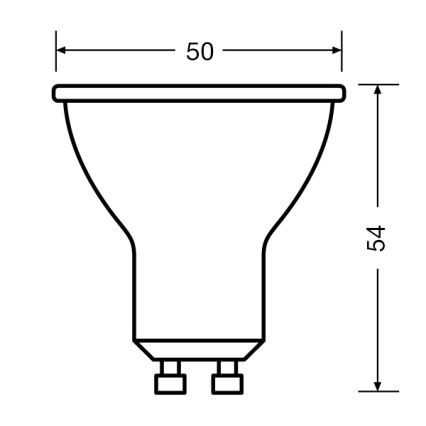Ampoule LED à réflecteur PAR16 GU10/4,5W/230V 4000K 36° - Ledvance