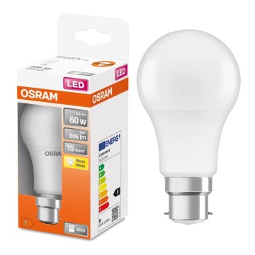 Ampoule LED A60 B22d/8,5W/230V 2700K - Osram