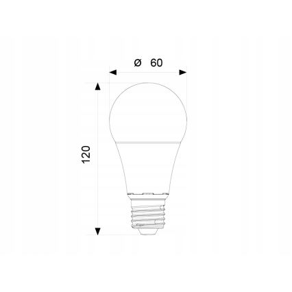 Ampoule LED A60 E27/12W/230V 3000K